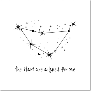 The Stars Are Aligned For Me - Capricorn - White Posters and Art